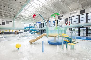 Lap, leisure & splash pool at erie community center